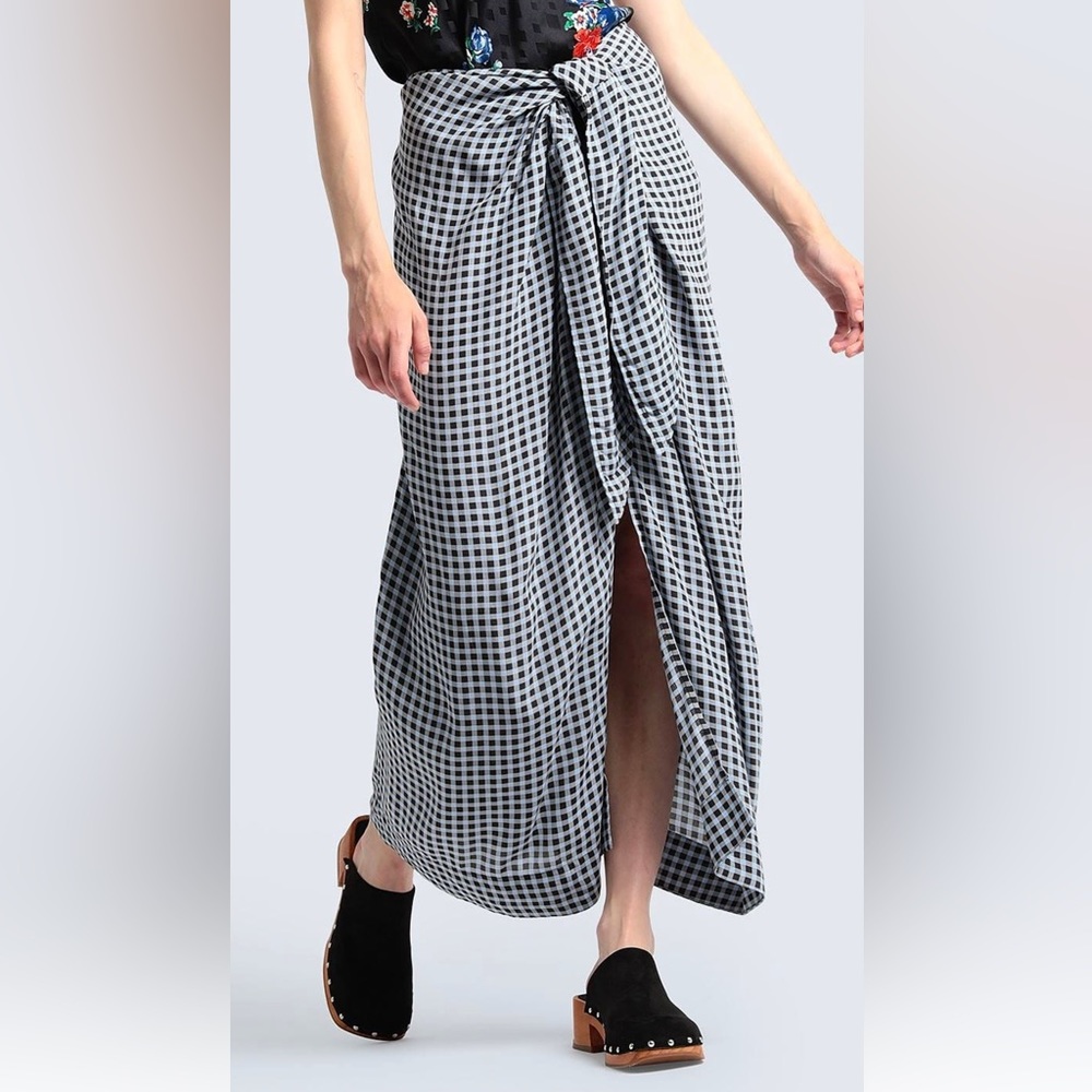 Ganni plaid skirt